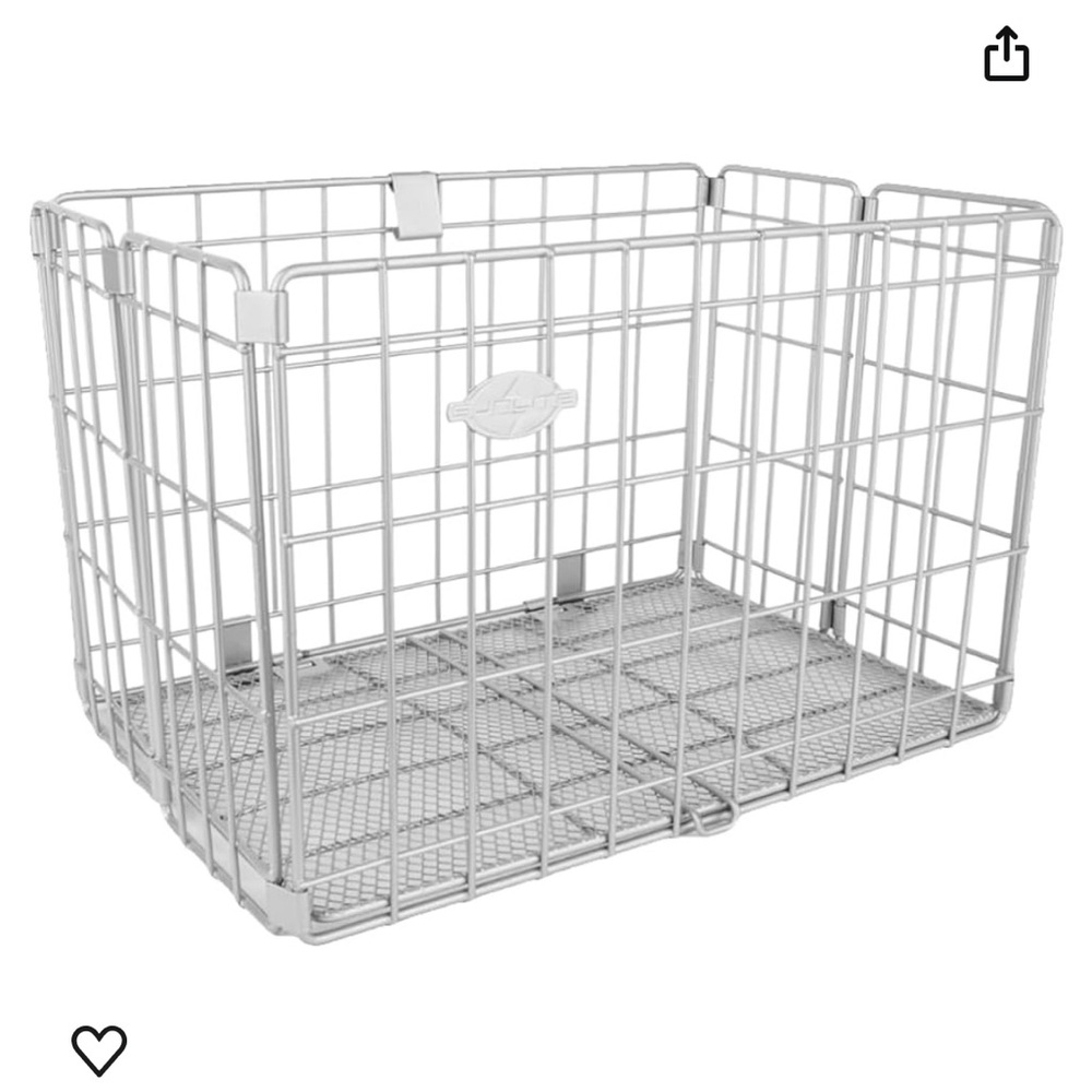 Sunlite rear wire folding basket - silver
